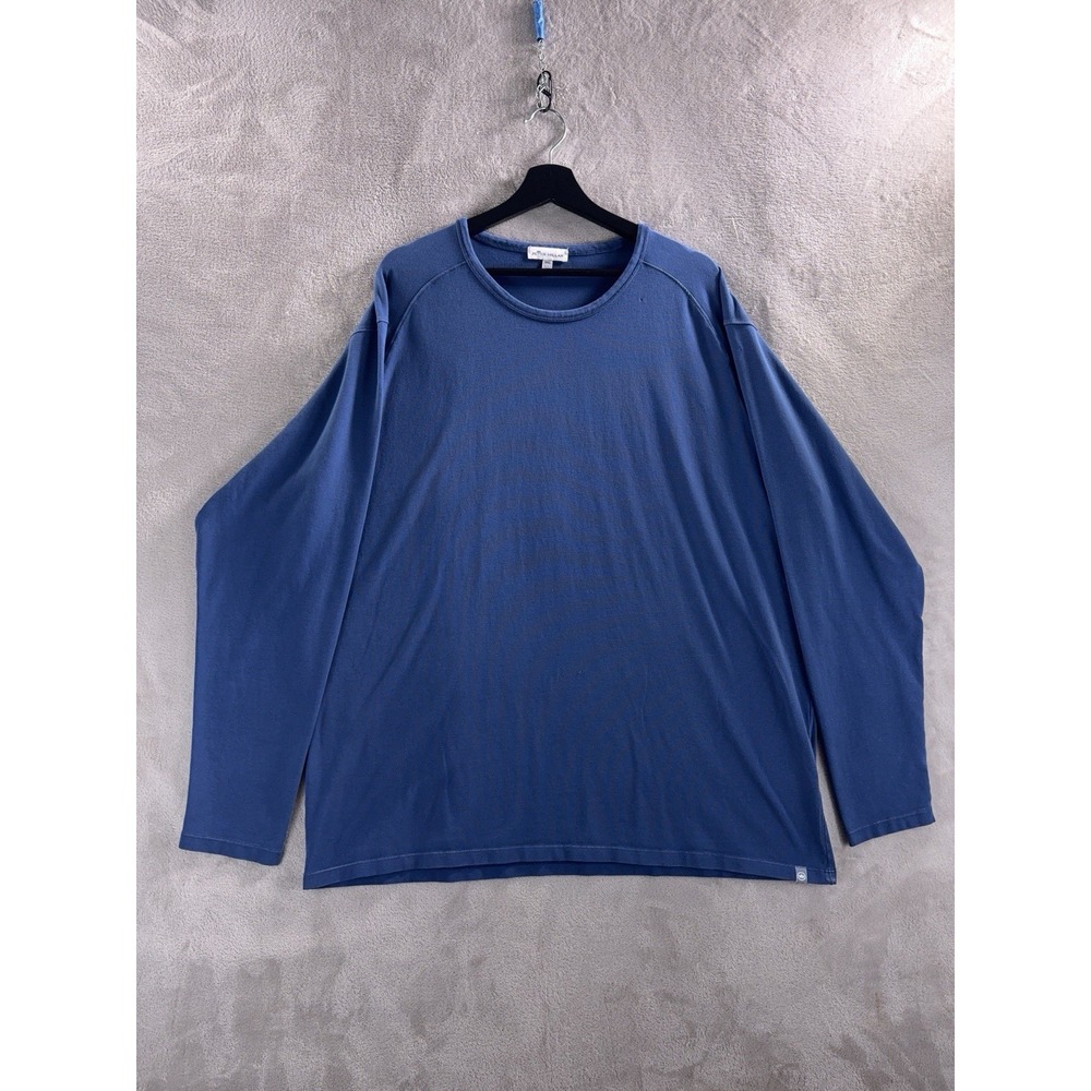 Peter Millar Long Sleeve Crew Neck Shirt Mens Size XXL Blue Performance Casual